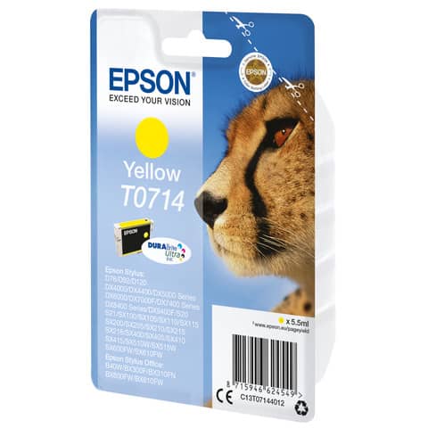 Cartuccia inkjet ink pigmentato Ghepardo T0714 Epson giallo C13T07144012